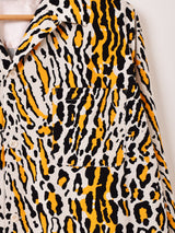 【2色展開】Backers レオパード柄 コーデュロイ 長袖シャツ