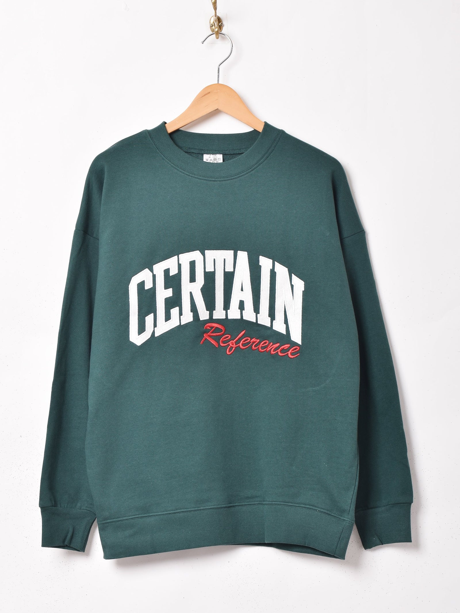 2色展開】 刺繍 スウェットシャツ【CERTAIN】 – 古着屋Top of the Hill