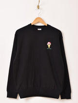 【2色展開】 ワンポイント刺繍 スウェットシャツ Icecream