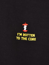 【2色展開】 ワンポイント刺繍 スウェットシャツ「I'M ROTTEN TO THE CORE」