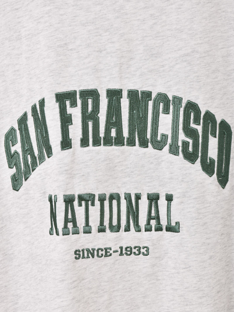【2色展開】 刺繍入り ビッグTシャツ「SAN FRANCISCO」