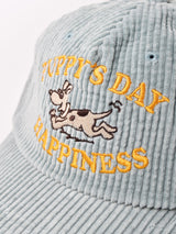刺繍入り コーデュロイ キャップ「PUPPY'S DAY」