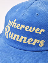 刺繍入り コーデュロイ キャップ「Runners」