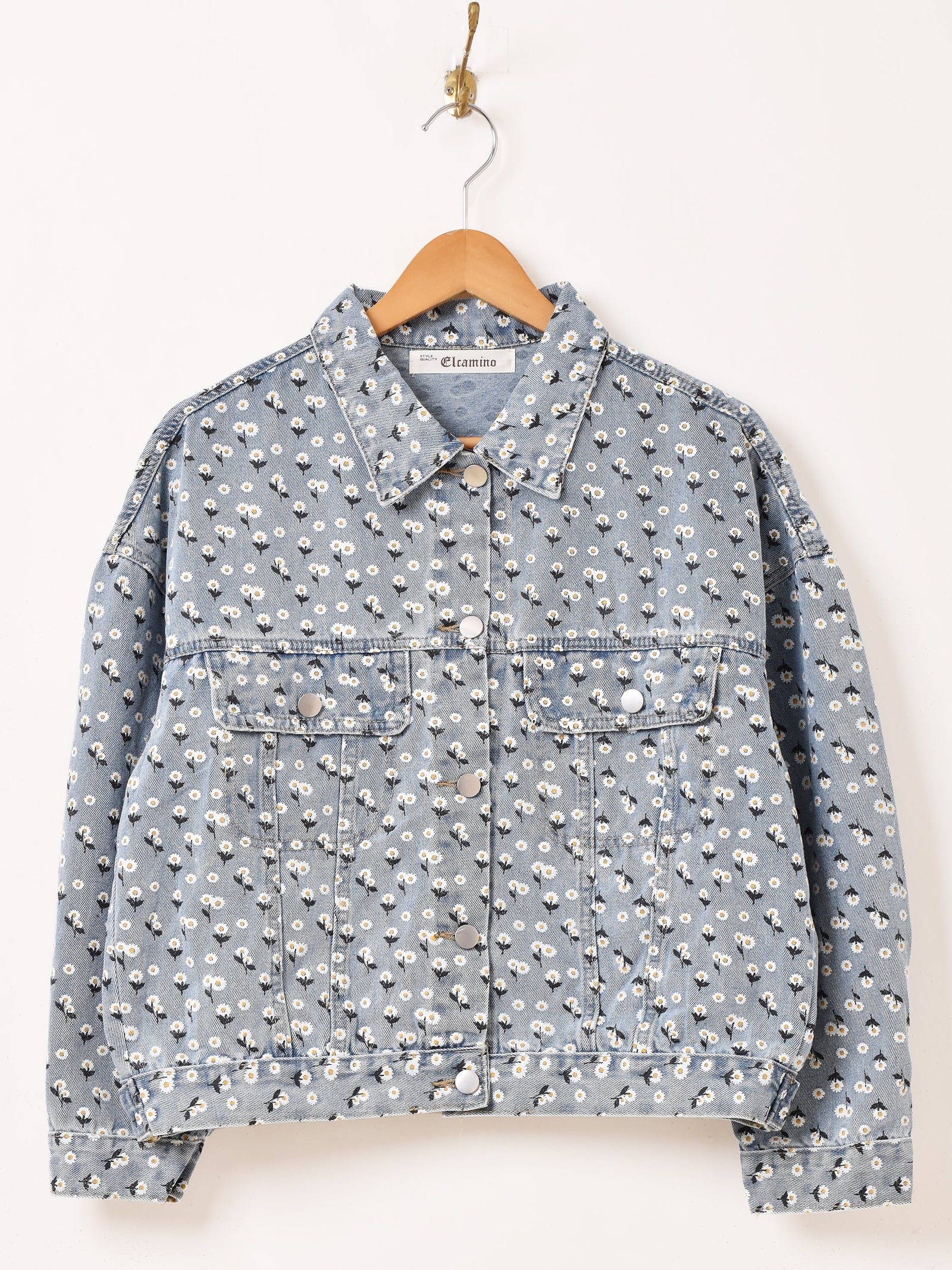 早い者勝ち！FORSOMEONE 総柄デニムジャケット　花柄 Elcamino 花柄 マーガレット デニムジャケット – 古着屋Top of the