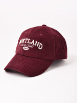 刺繍入り コーデュロイ キャップ「PORTLAND」