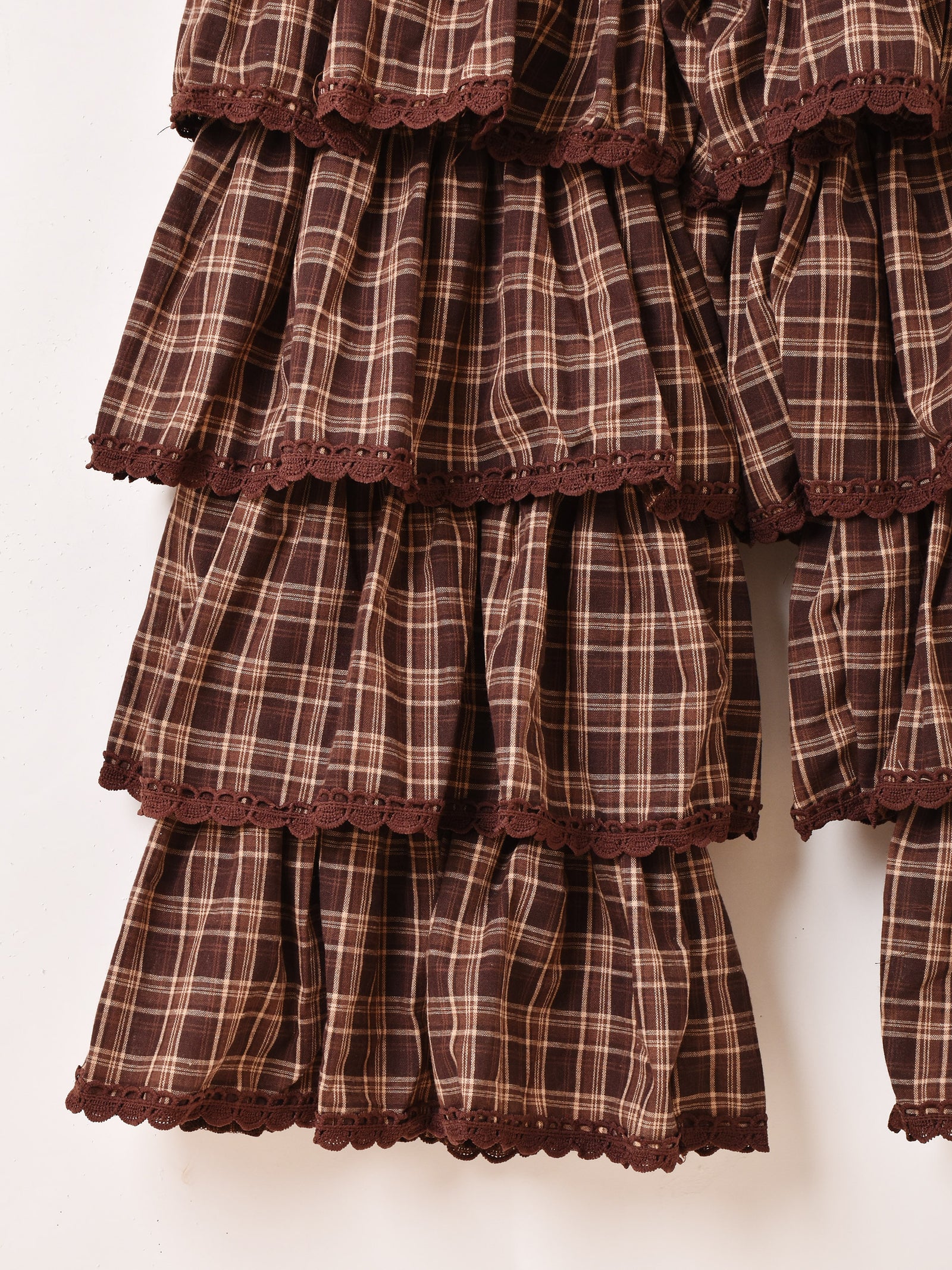 2色展開】Meridian チェック柄 フリルパンツ – 古着屋Top of the Hill