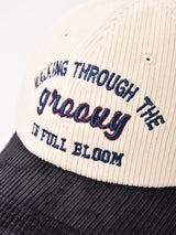 刺繍入り コーデュロイ キャップ「groovy」