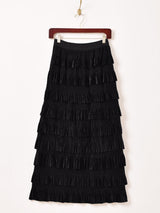 【2色展開】Meridian ベロア フリル スカート