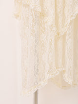 【3色展開】Meridian 花柄 アシンメトリー レーススカート