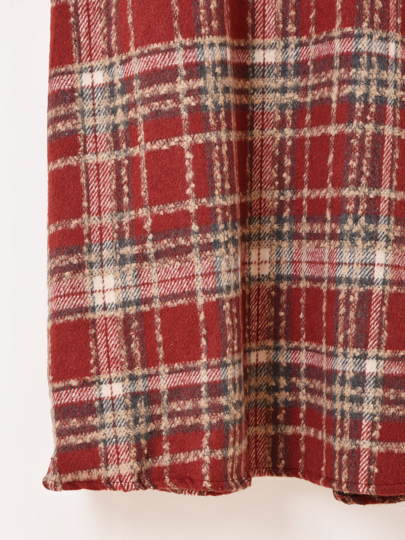 【2色展開】Meridian チェック柄 ファーデザイン キャミソールワンピース