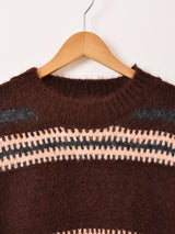 【2色展開】Elcamino ボーダー柄 セーター