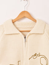 【2色展開】Elcamino ウエスタンモチーフ ジップアップカーディガン