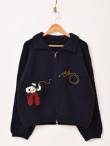 【2色展開】Elcamino ウエスタンモチーフ ジップアップカーディガン