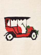 Elcamino クラシックカー柄 カウチンセーター