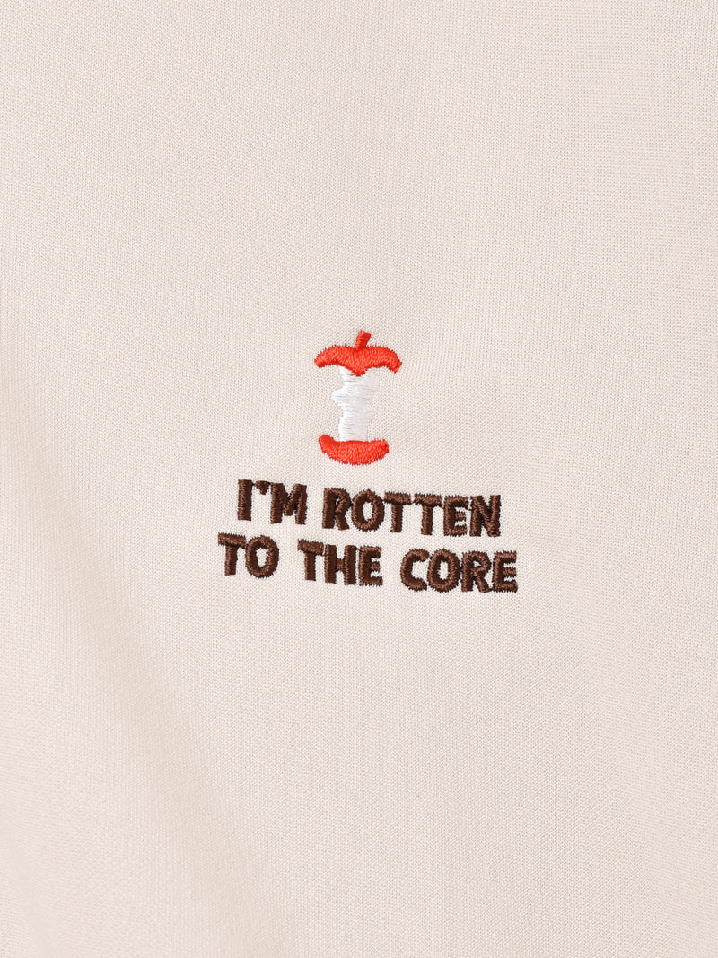 【2色展開】 刺繍入り ジョグトップ「I'M ROTTEN TO THE CORE」