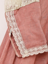 70's "GUNNE SAX" レース 長袖ワンピース