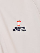 【2色展開】 刺繍入り ジョグトップ「I'M ROTTEN TO THE CORE」