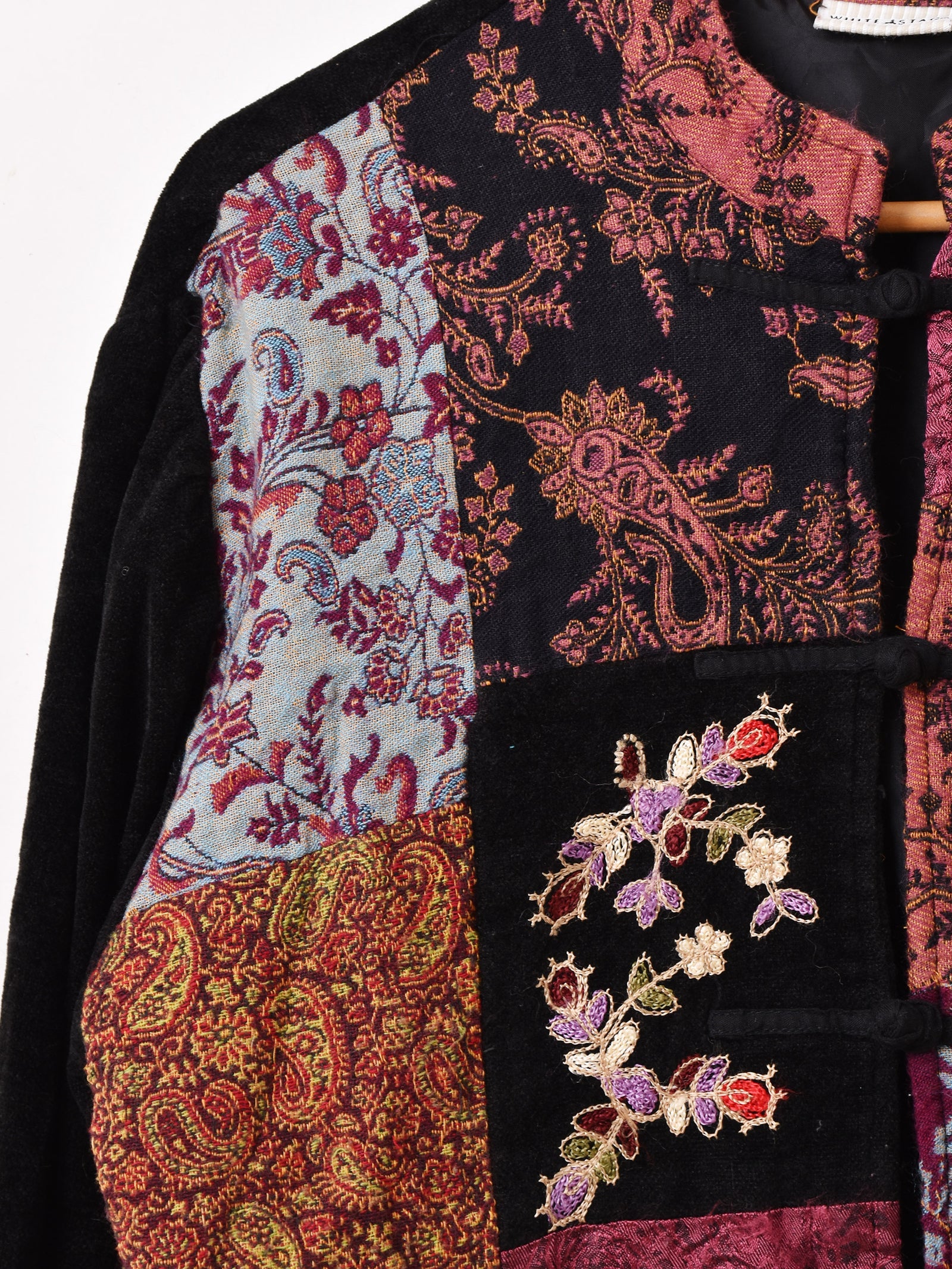 刺繍 ジャガード織り チャイナジャケット – 古着屋Top of the Hillの