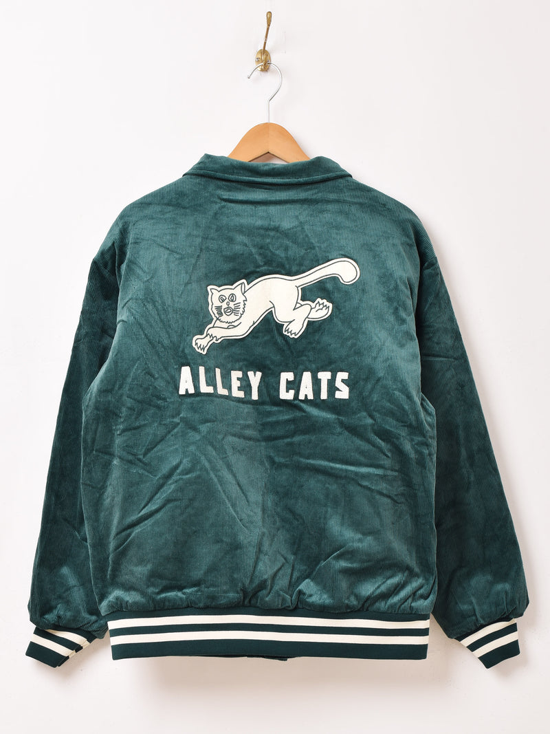 Backers パッチ 刺繍 コーデュロイ スタジアムジャケット「ALLEY CATS」