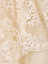 80's  Made in USA "GUNNE SAX" 花柄 レース ロングドレス