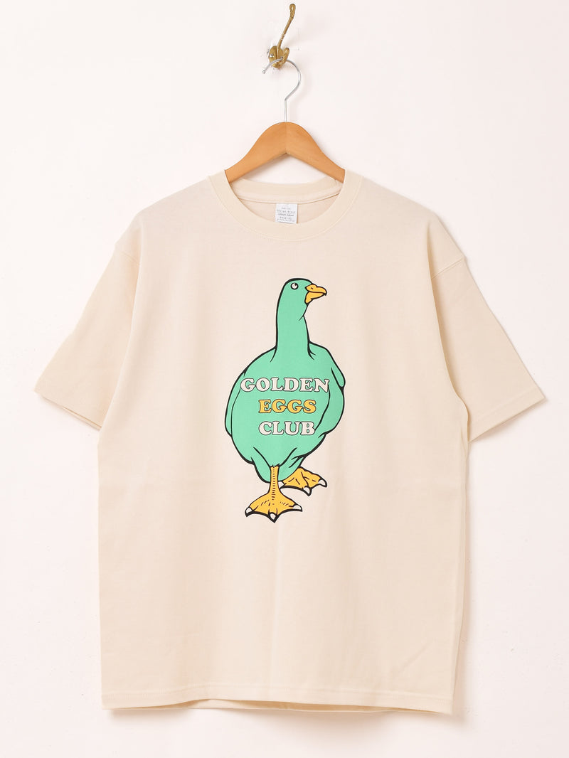 【2色展開】 プリントTシャツ「GOLDEN EGGS CLUB」