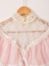 80’s Made in USA "JESSICA McCLINTOCK" ドット柄 フリル ロングドレス