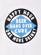 【2色展開】 プリントTシャツ「HAPPY HOUR」