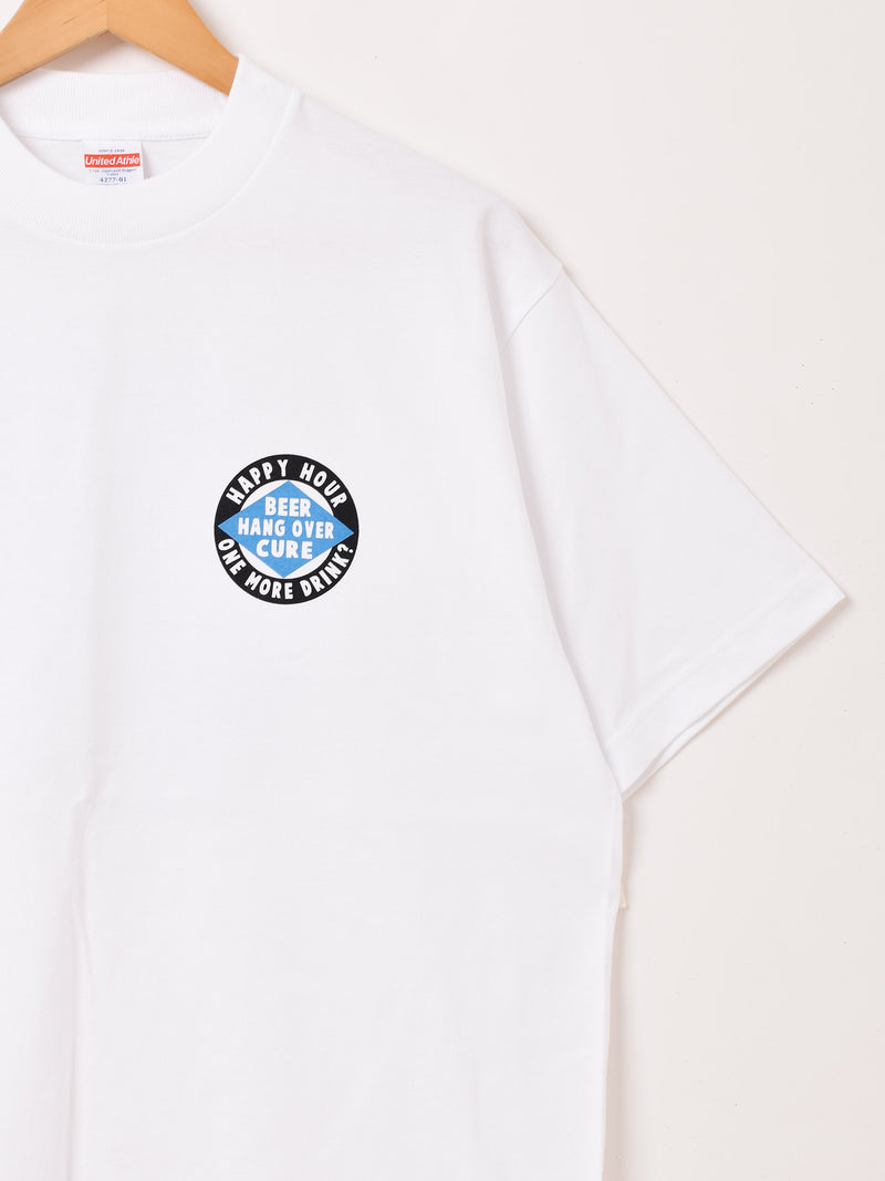 【2色展開】 プリントTシャツ「HAPPY HOUR」