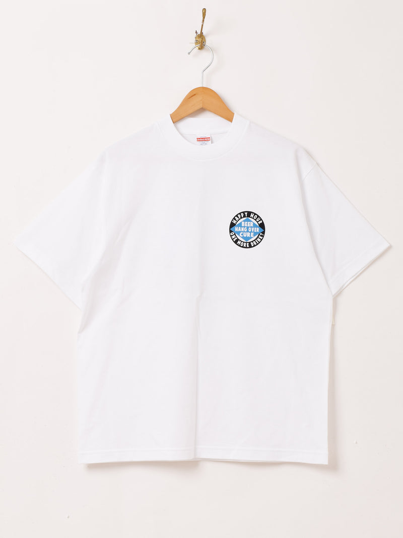 【2色展開】 プリントTシャツ「HAPPY HOUR」