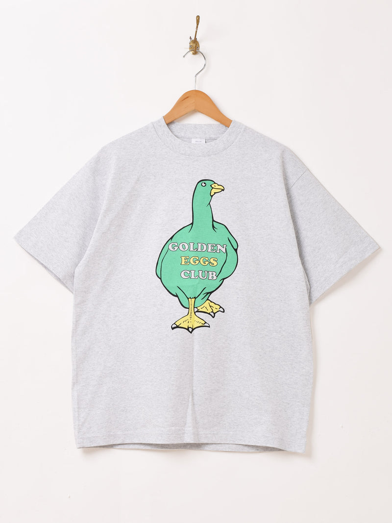 【2色展開】 プリントTシャツ「GOLDEN EGGS CLUB」