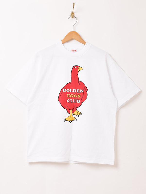 【2色展開】 プリントTシャツ「GOLDEN EGGS CLUB」