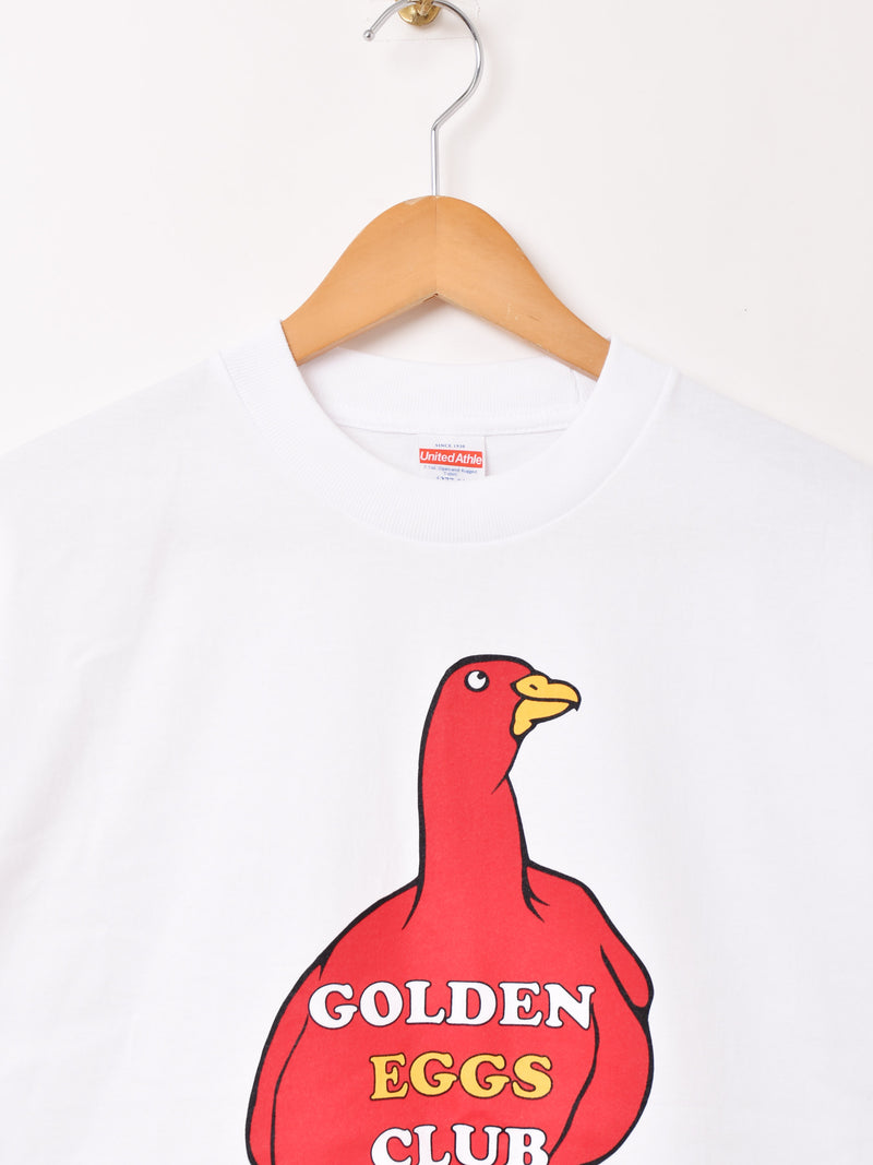 【2色展開】 プリントTシャツ「GOLDEN EGGS CLUB」