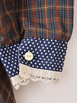 70's "GUNNE SAX" チェック柄 長袖ワンピース