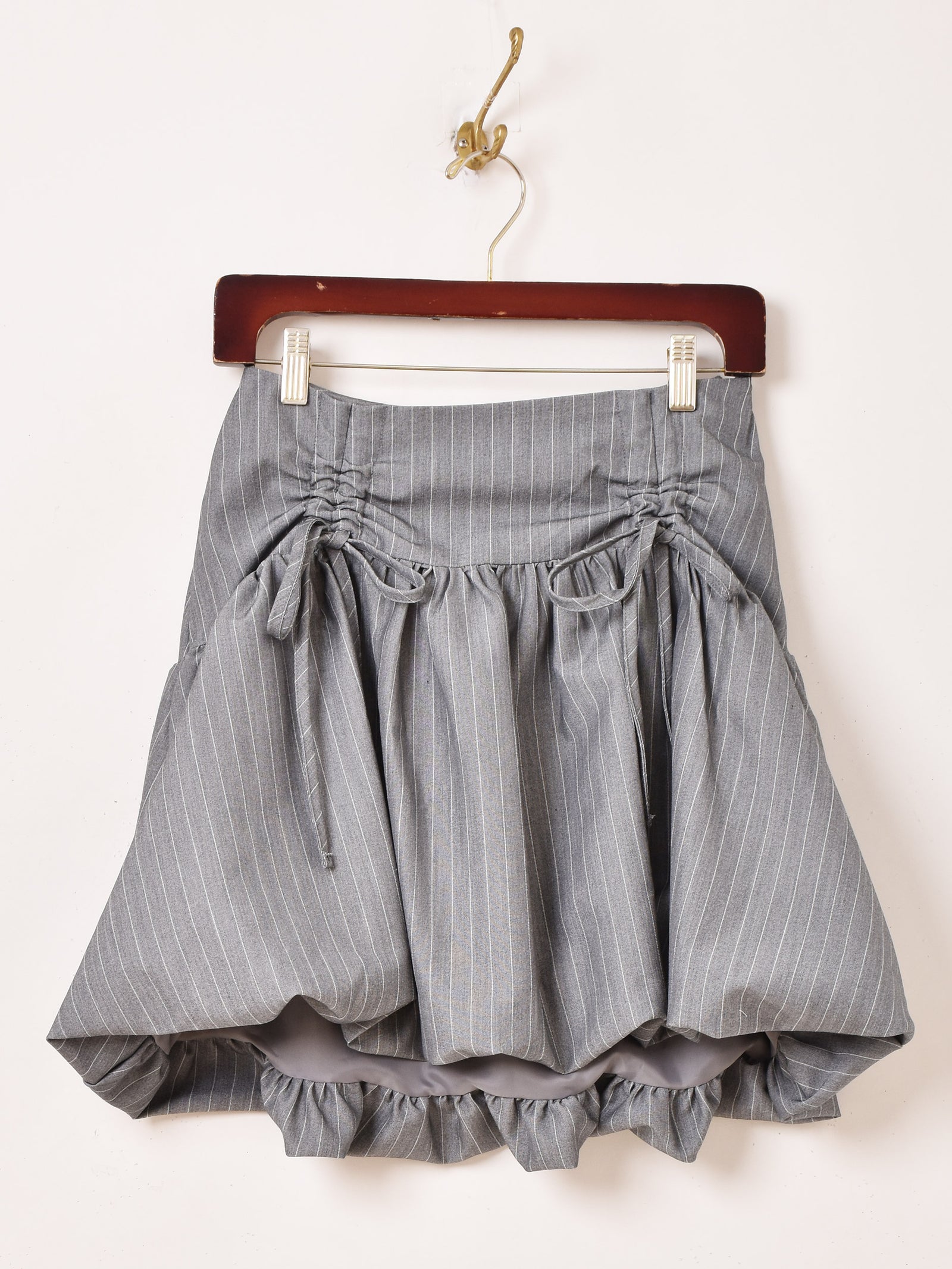 2色展開】Meridian ストライプ バルーン ミニスカート – 古着屋Top of