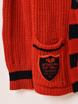 50's Shawl Collar Lettered Cardigan