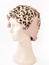レオパード柄 フェイクファー イヤーフラップ キャップ