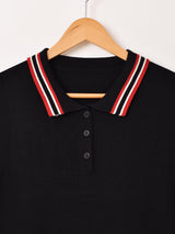 【3色展開】Meridian 半袖 ニット ポロワンピース