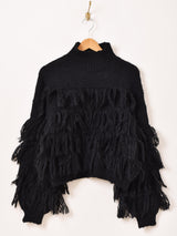 【4色展開】Meridian フリンジ ハイネックセーター