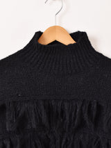 【4色展開】Meridian フリンジ ハイネックセーター