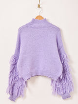 【4色展開】Meridian フリンジ ハイネックセーター