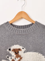 【2色展開】Meridian アニマル 羊 セーター