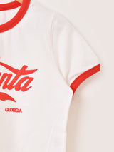 クロップド リンガーTシャツ「Atlanta」