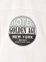 【2色展開】Backers 半袖 プリント オープンカラーシャツ 「HOTEL GOLDEN AGE NEW YORK」