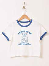 クロップド リンガーTシャツ「TEDDY BEAR」