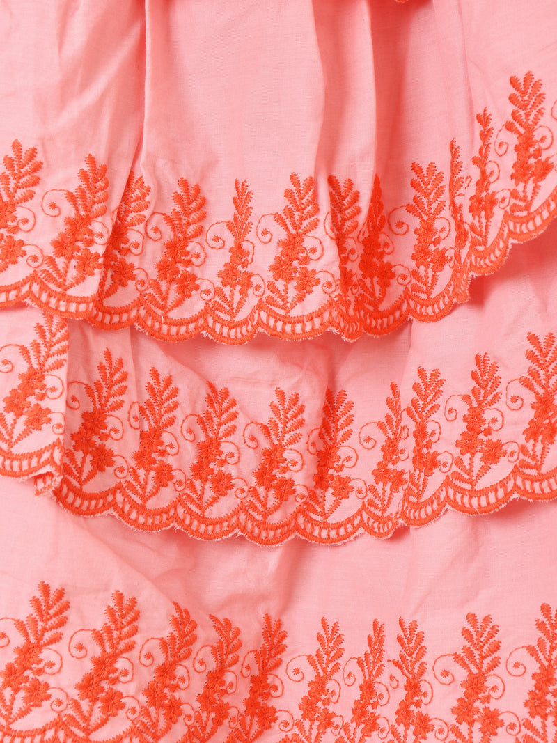【3色展開】Meridian 刺繍 フリル ラッフルスカート