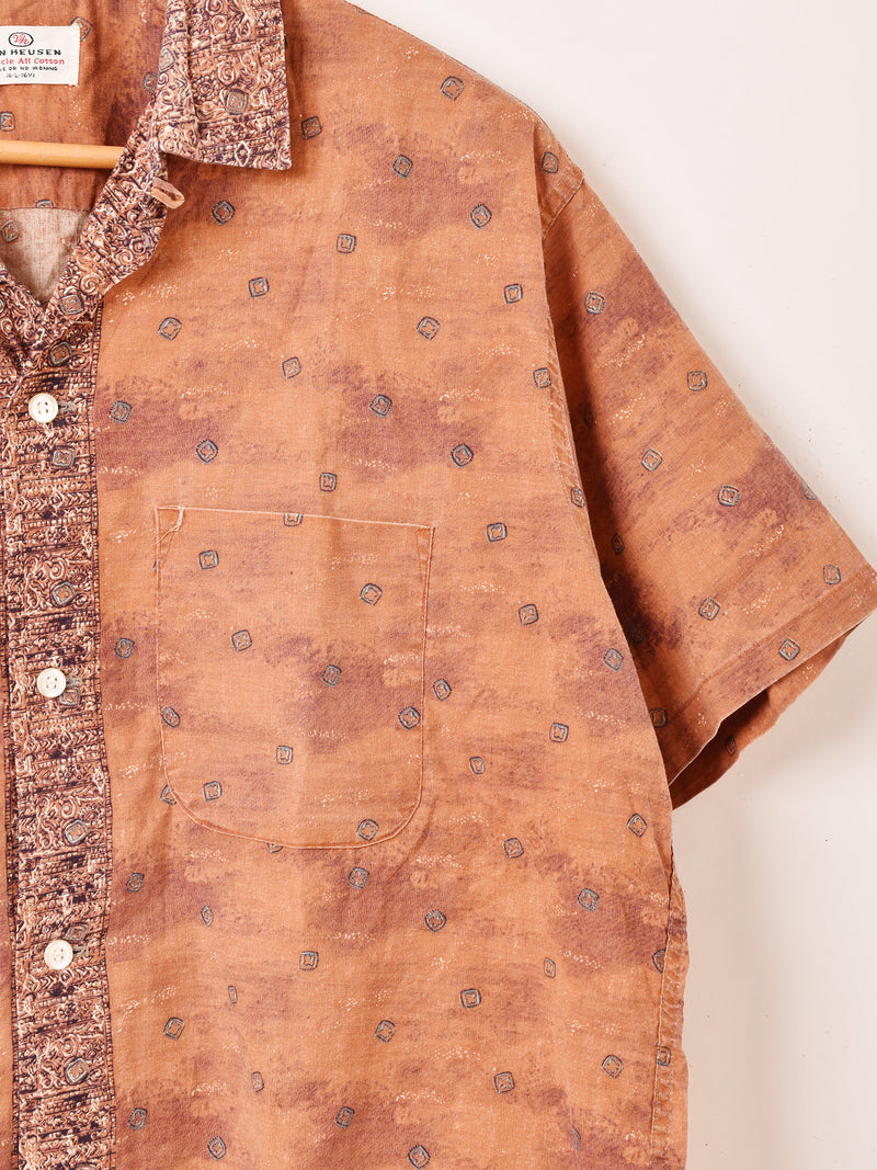 60's "VAN HEUSEN" 総柄 半袖シャツ