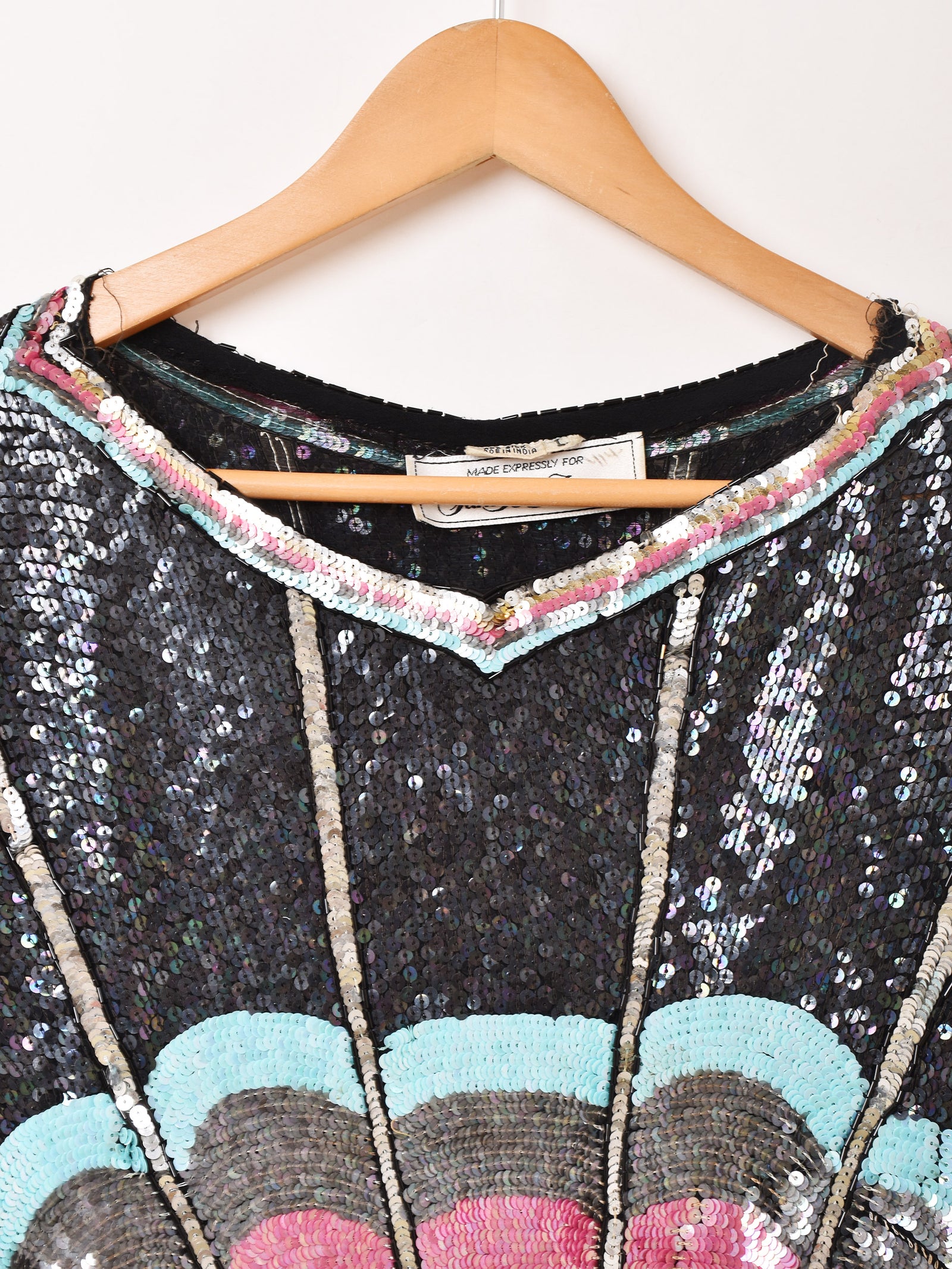 【海外配送可】【送料無料】 Saks 80's Fifth of 古着屋Top – スパンコールトップス Avenue トップス