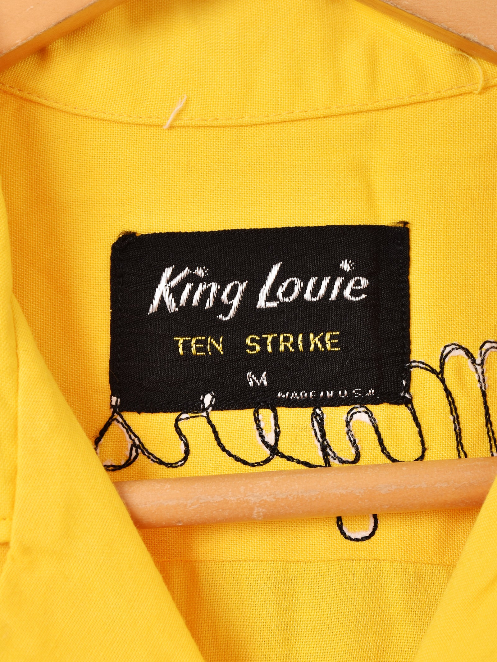 King Louie TEN STRIKE M ボウリングシャツ Made in USA 50〜60's 