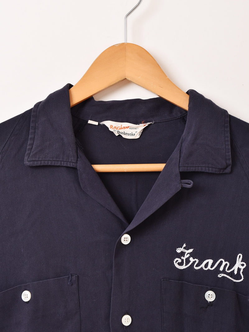 60's "Dunbrooke" 半袖 刺繍 ボウリングシャツ