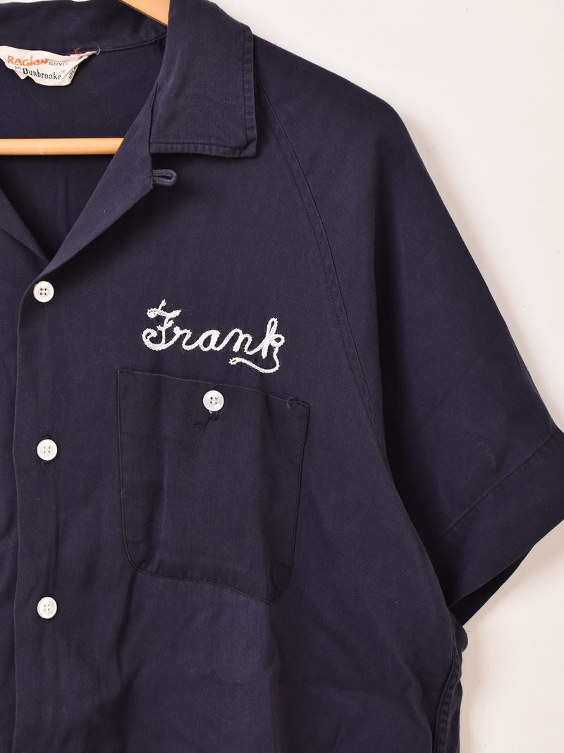 60's "Dunbrooke" 半袖 刺繍 ボウリングシャツ